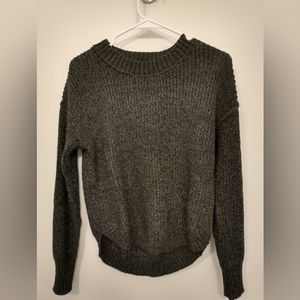 Cozy Black Marl Shirttail Hem Sweater